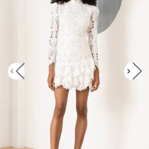 Yumi Kim White Lace Long Sleeve Dress